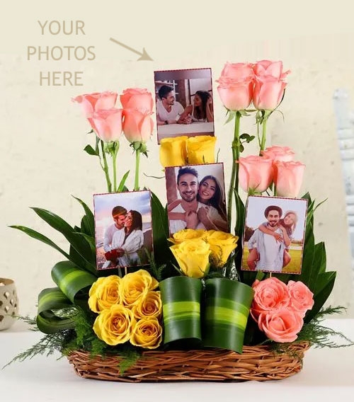 Flowers and Photos Birthday Gift